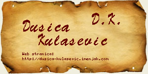 Dušica Kulašević vizit kartica